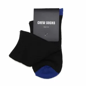 1 x Mens Black & Royal Blue Crew Sock