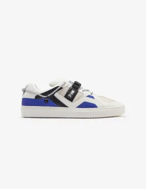 610 white blue hardware low-top sneaker