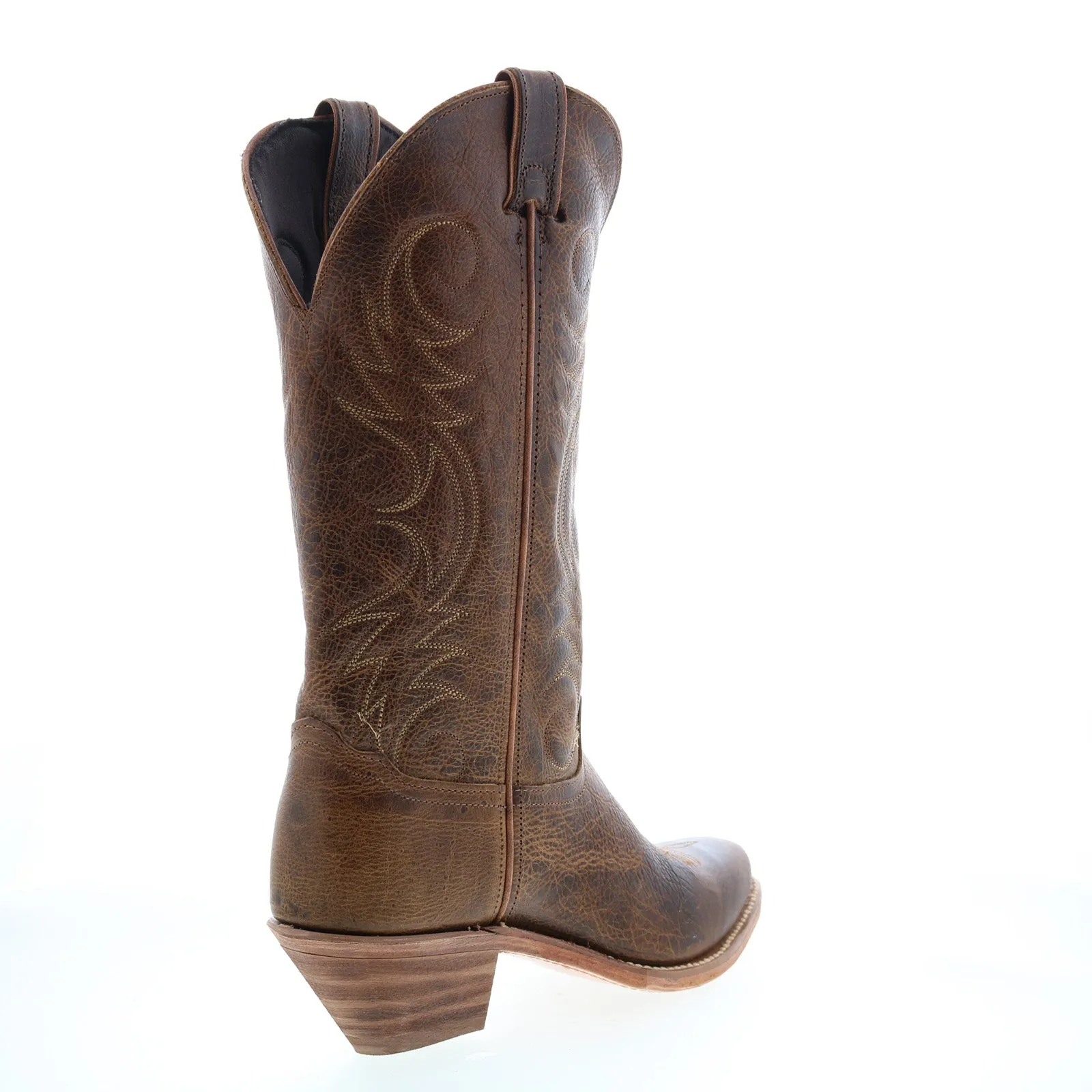 Abilene Boots 9172 Womens Brown Leather Slip On Cowboy Western Boots