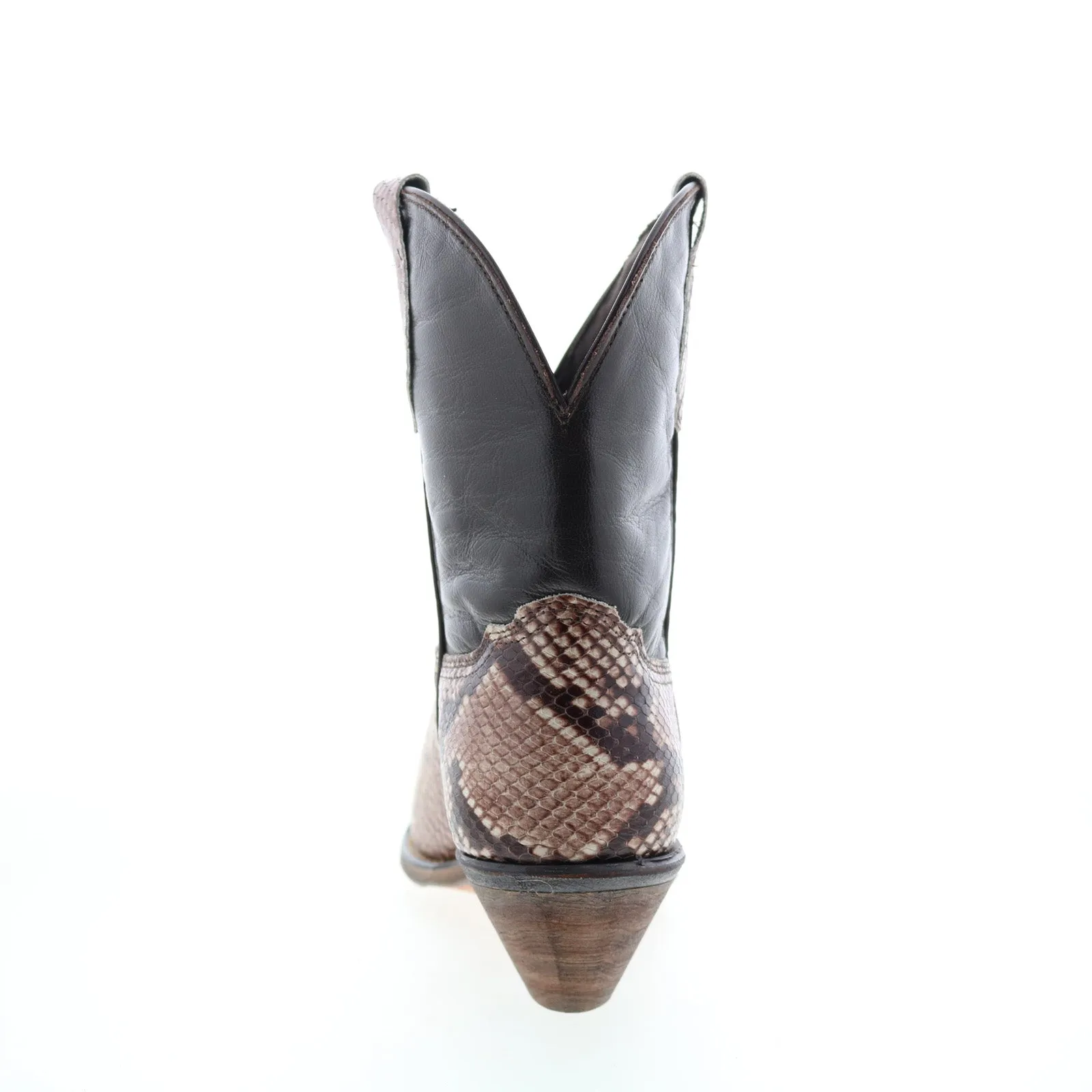 Abilene Boots 9297 Womens Brown Leather Slip On Cowboy Western Boots