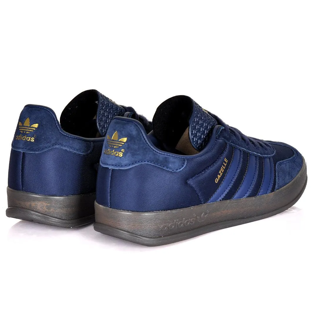 AD Gazelle 3 Stripes Side Designed Sneakers- Navy Blue