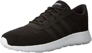 adidas NEO Women's Lite Racer W Running Shoe, Black/White, 7.5 M US