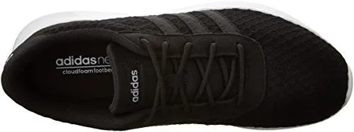 adidas NEO Women's Lite Racer W Running Shoe, Black/White, 7.5 M US