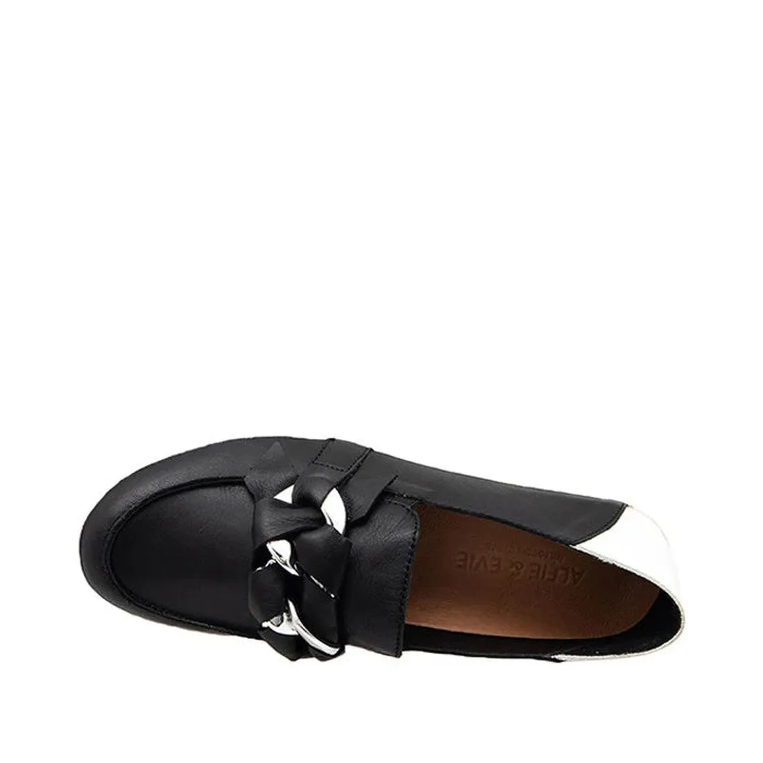 Alfie & Evie Mafia Loafer Slip On Black Leather