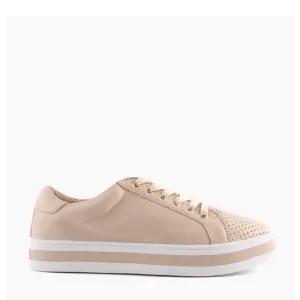 Alfie & Evie -  Paradise Leather Sneaker - Naked