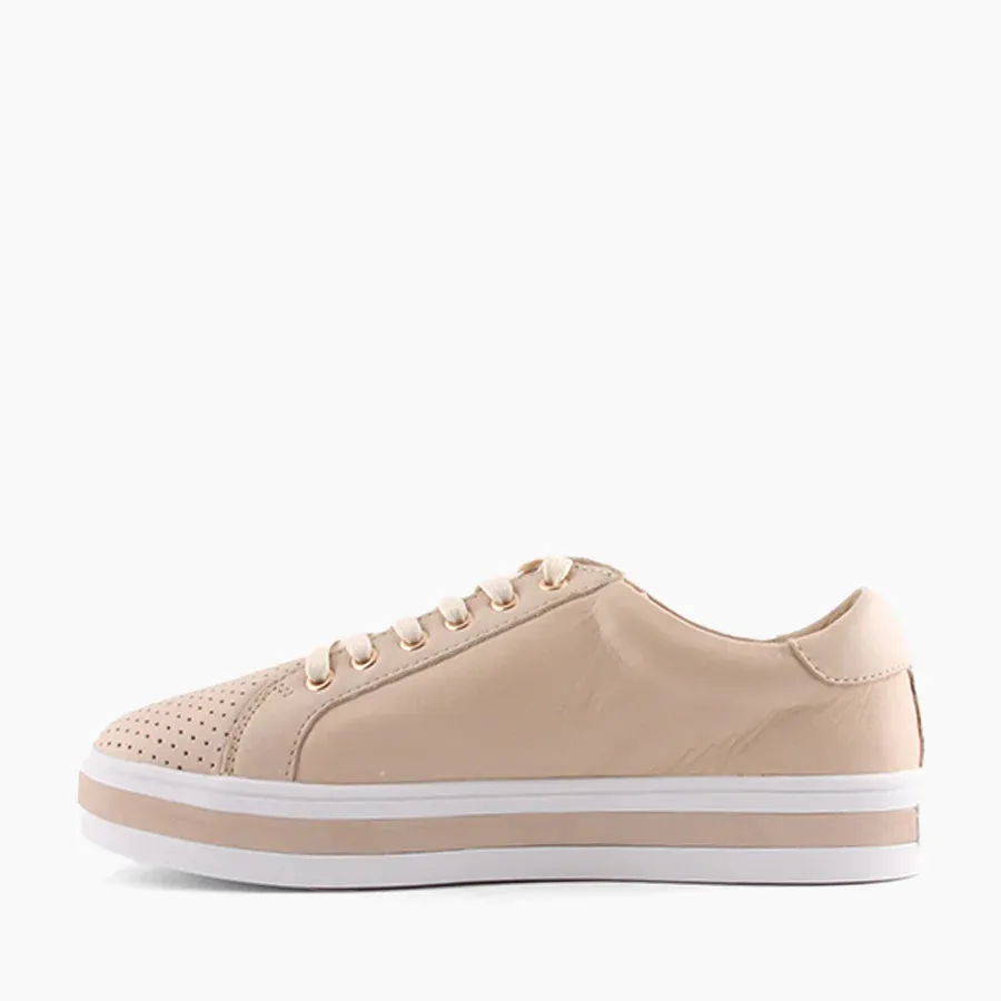 Alfie & Evie -  Paradise Leather Sneaker - Naked