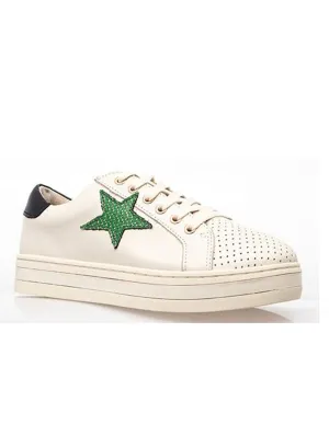 Alfie & Evie -  Pixie Trainer - Cream Green