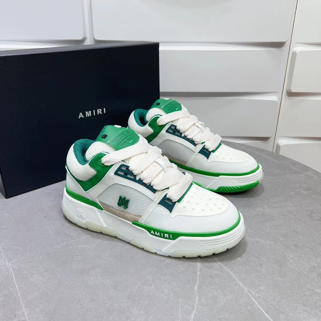 AMR MA-1 White and Green Sneakers-128