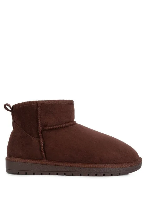 Ankle Flat Winter Boots // Dark Brown or Beige