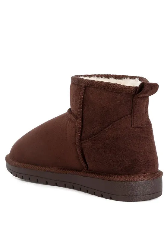 Ankle Flat Winter Boots // Dark Brown or Beige