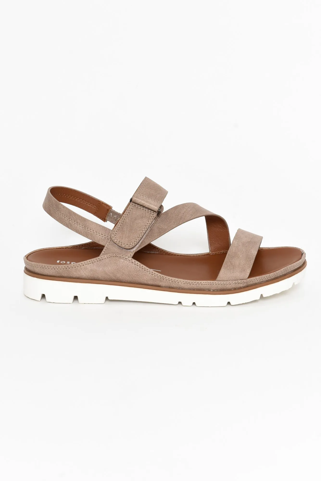 Ashli Taupe Strappy Sandal