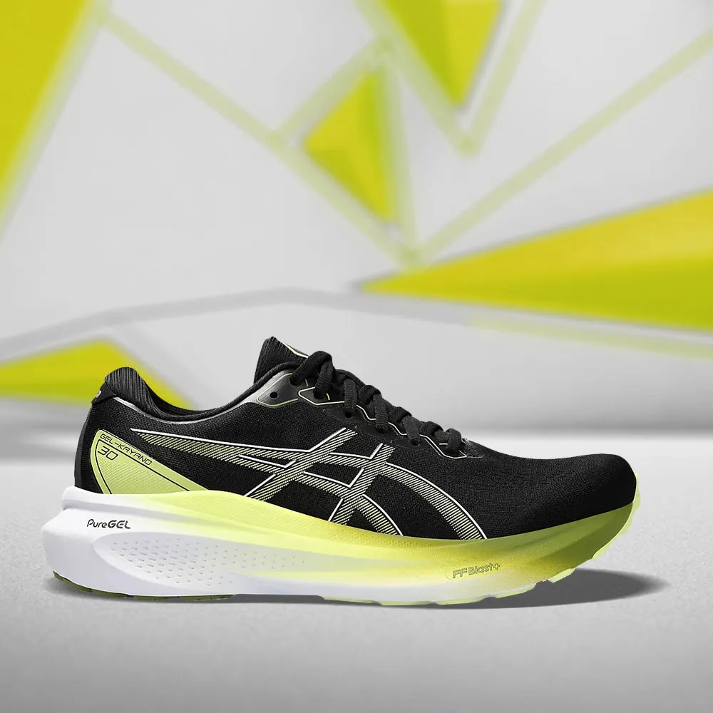 ASICS GEL-KAYANO 30 (M) - (BLACK/GLOW YELLOW) RUNNING SHOES