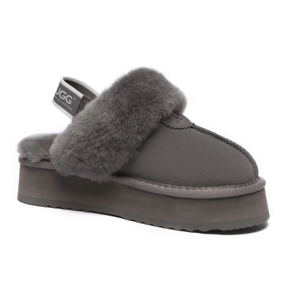 Australian Shepherd Slingback UGG Slipper Women Waffle Platform #AS2048