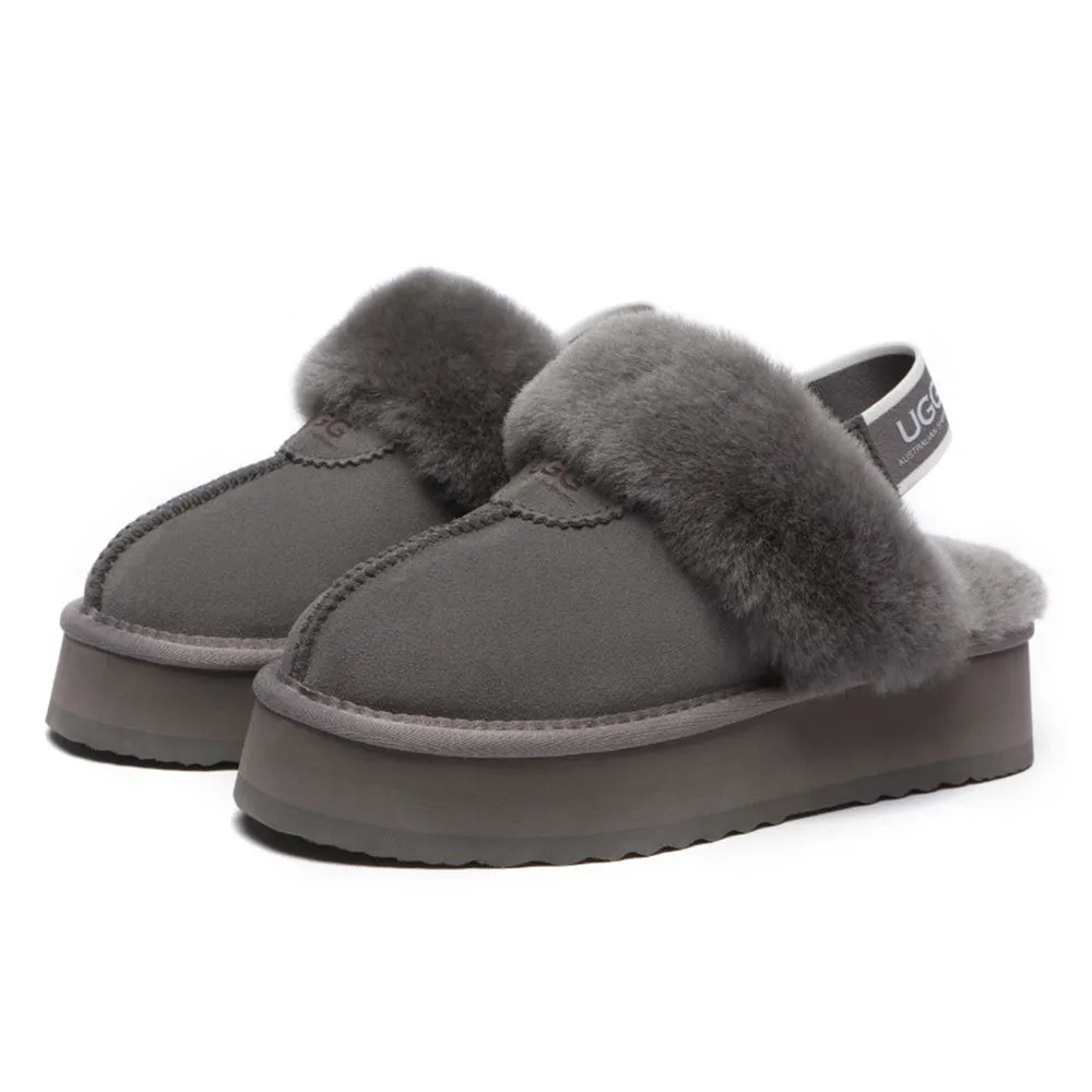 Australian Shepherd Slingback UGG Slipper Women Waffle Platform #AS2048