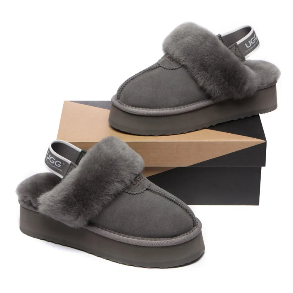 Australian Shepherd Slingback UGG Slipper Women Waffle Platform #AS2048