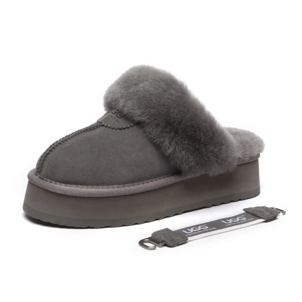 Australian Shepherd Slingback UGG Slipper Women Waffle Platform #AS2048