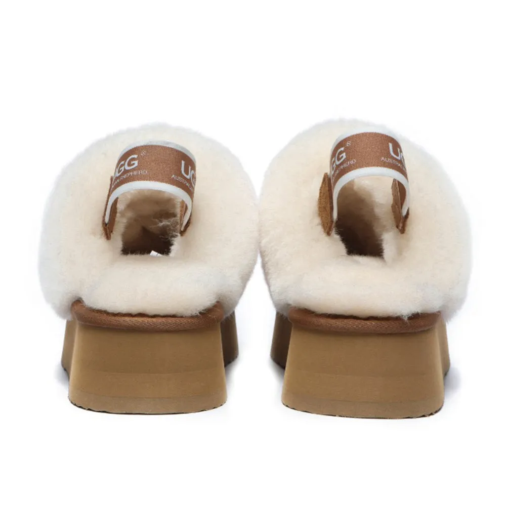 Australian Shepherd Slingback UGG Slipper Women Waffle Platform #AS2048