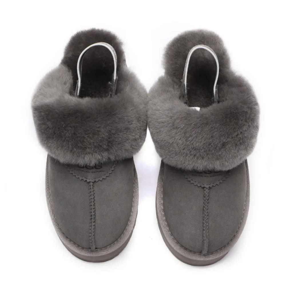 Australian Shepherd Slingback UGG Slipper Women Waffle Platform #AS2048