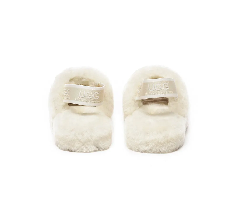 AUSTRALIAN SHEPHERD® UGG Kids Slingback Fluffy Slides Puffy