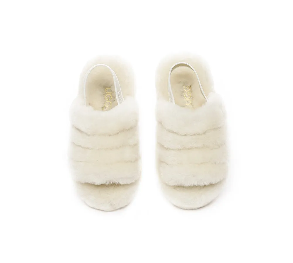 AUSTRALIAN SHEPHERD® UGG Kids Slingback Fluffy Slides Puffy