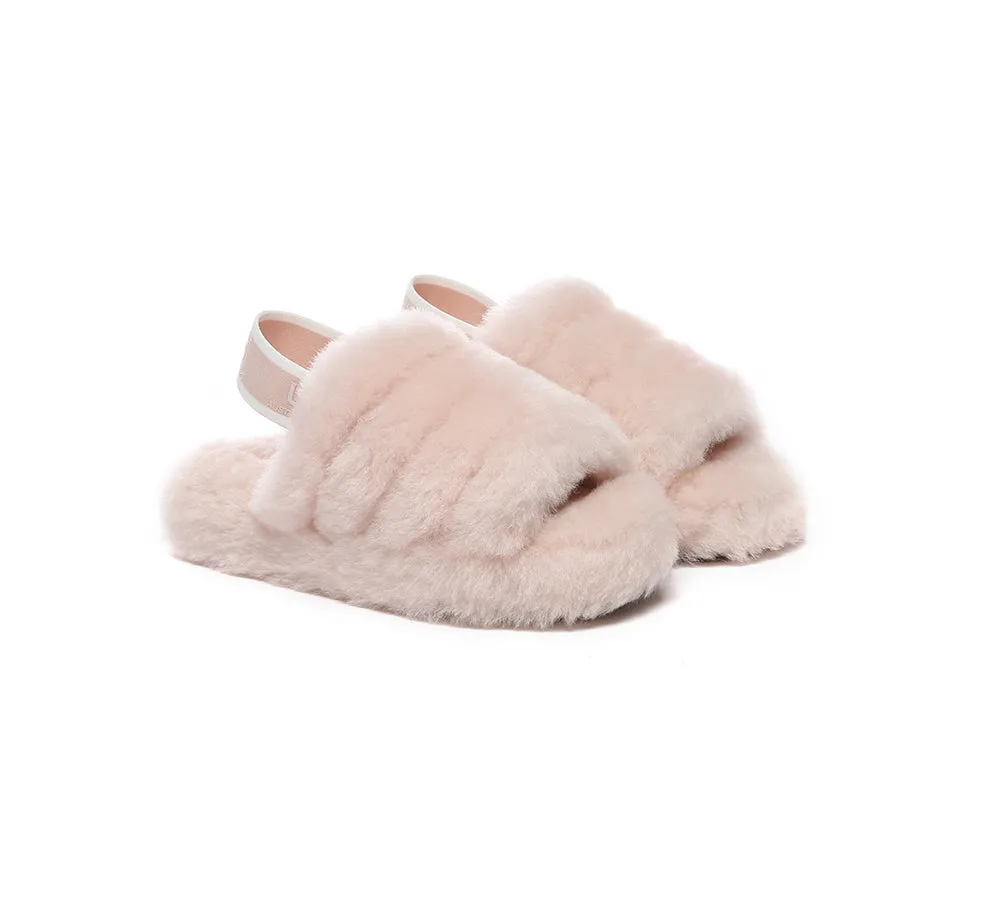 AUSTRALIAN SHEPHERD® UGG Kids Slingback Fluffy Slides Puffy