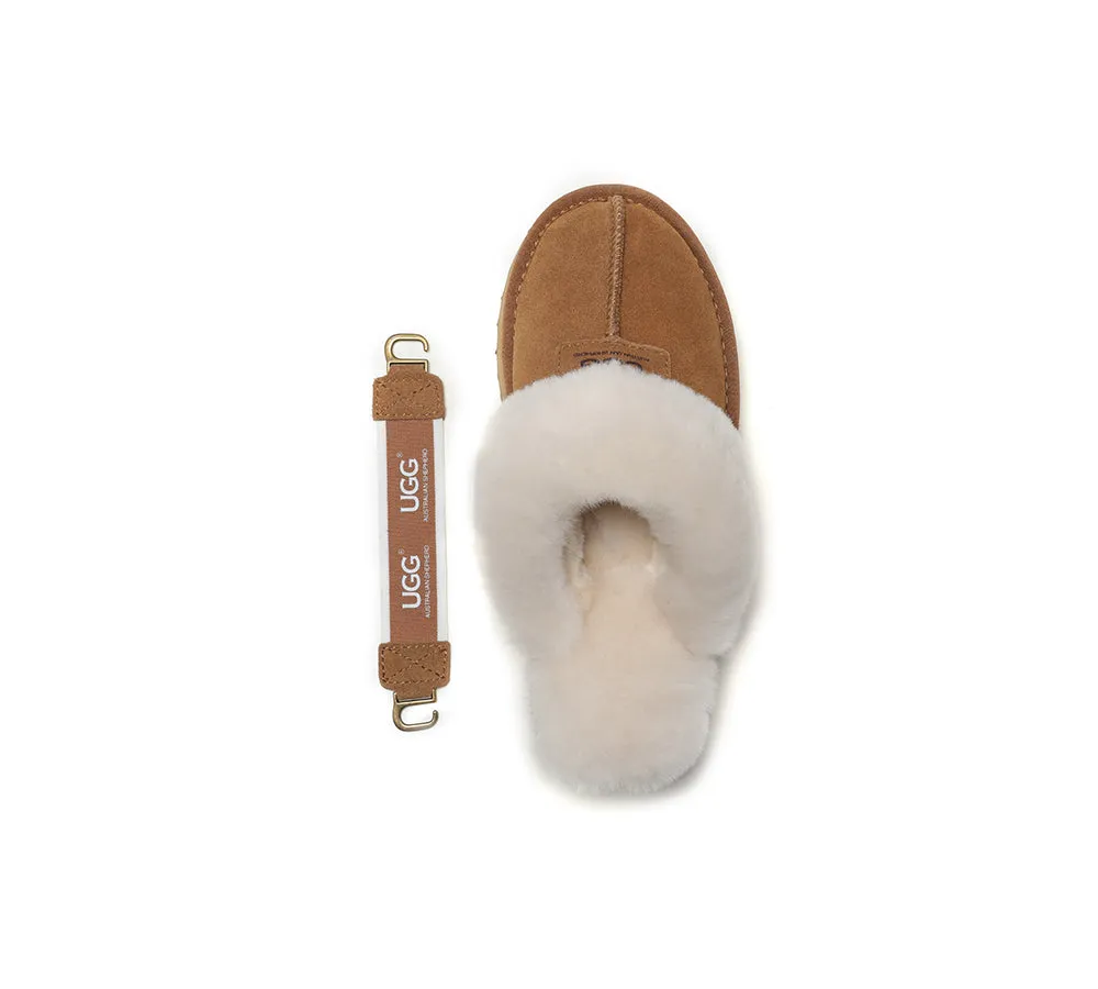 Australian Shepherd UGG Removable Strap Slingback UGG Slipper Women Waffle Platform - AS2048