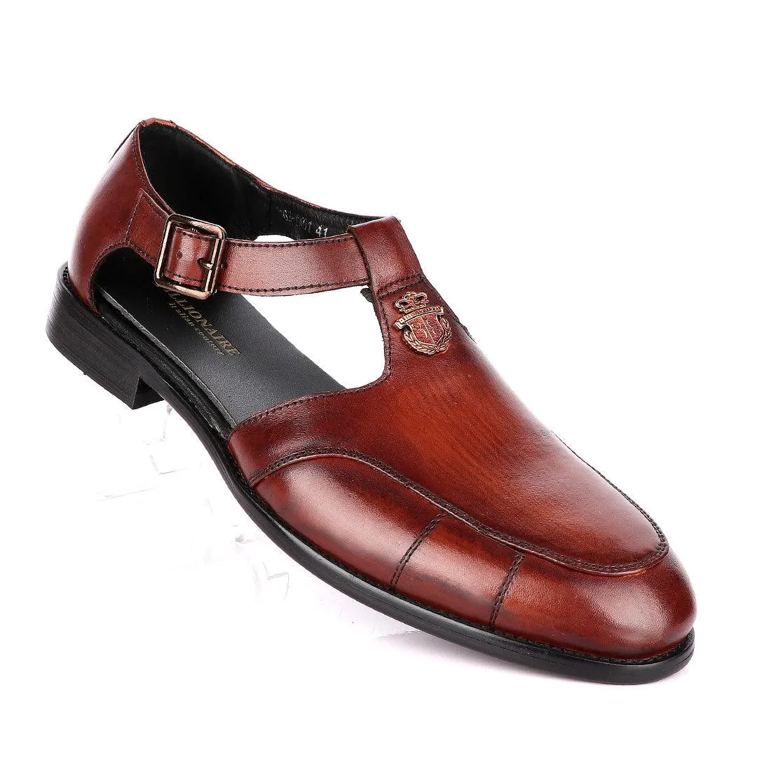 Billionaire Exotic Brown Cover Leather Sandal