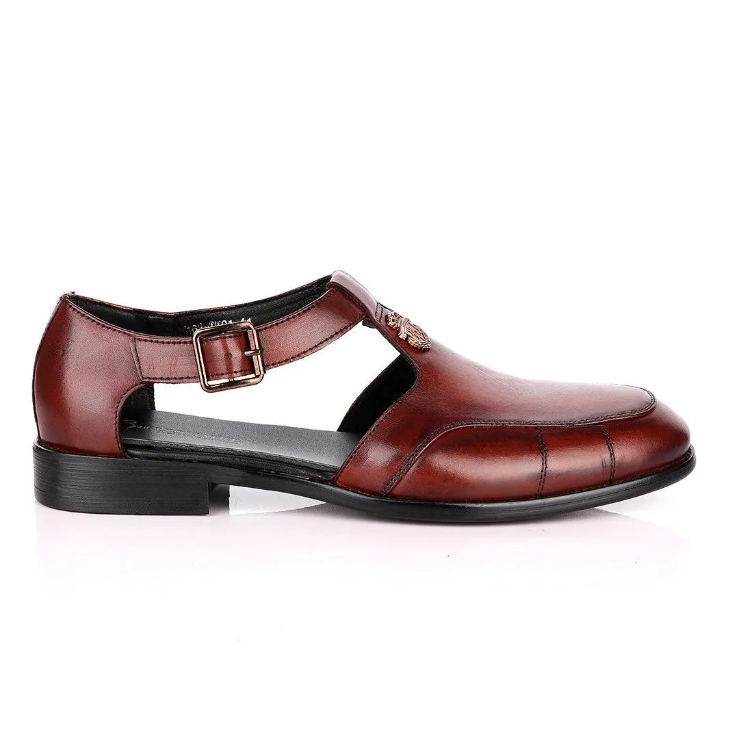 Billionaire Exotic Brown Cover Leather Sandal