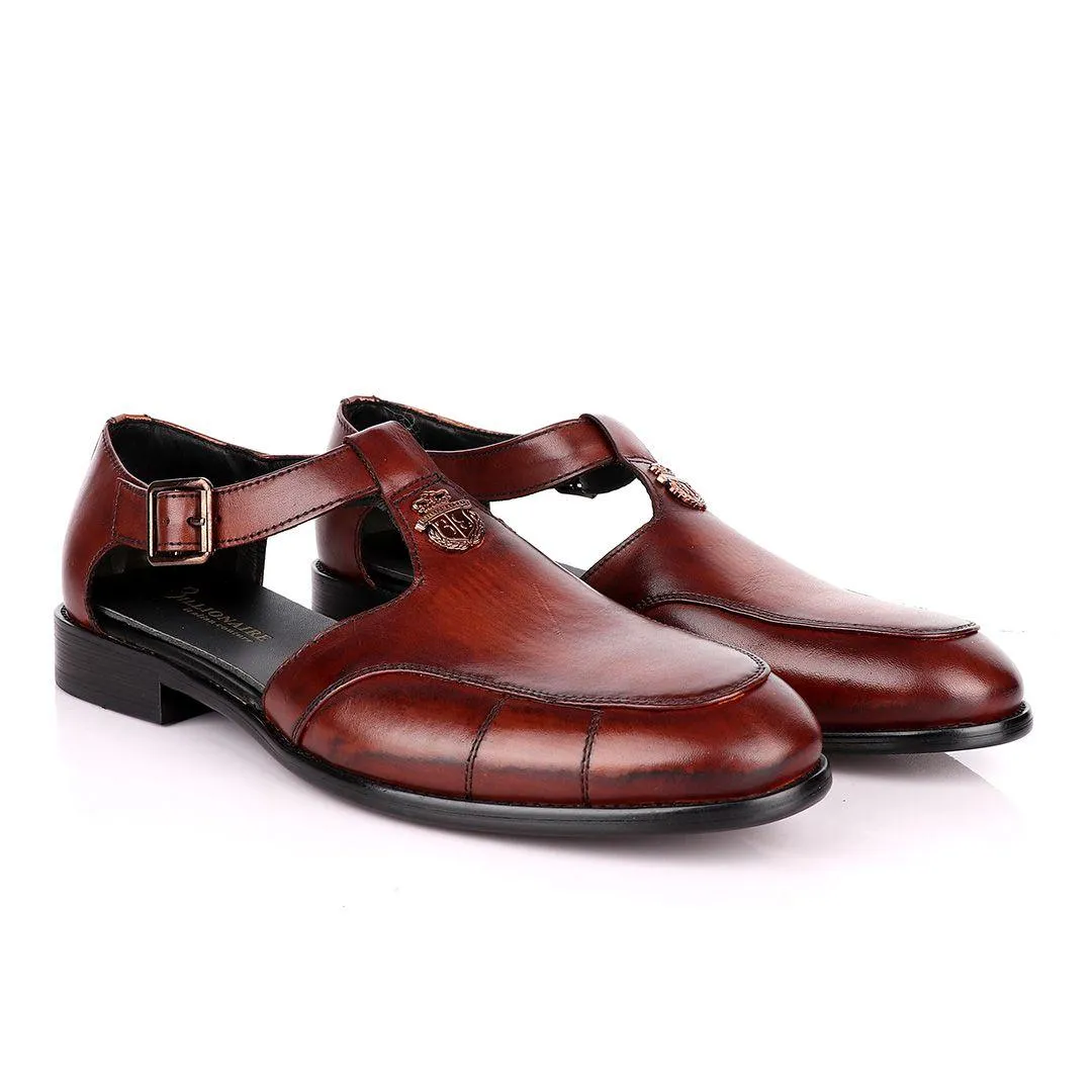 Billionaire Exotic Brown Cover Leather Sandal