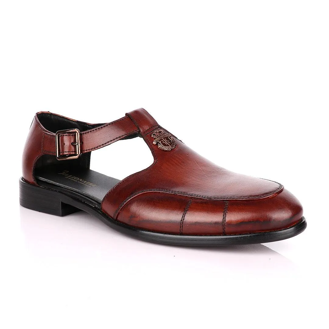 Billionaire Exotic Brown Cover Leather Sandal