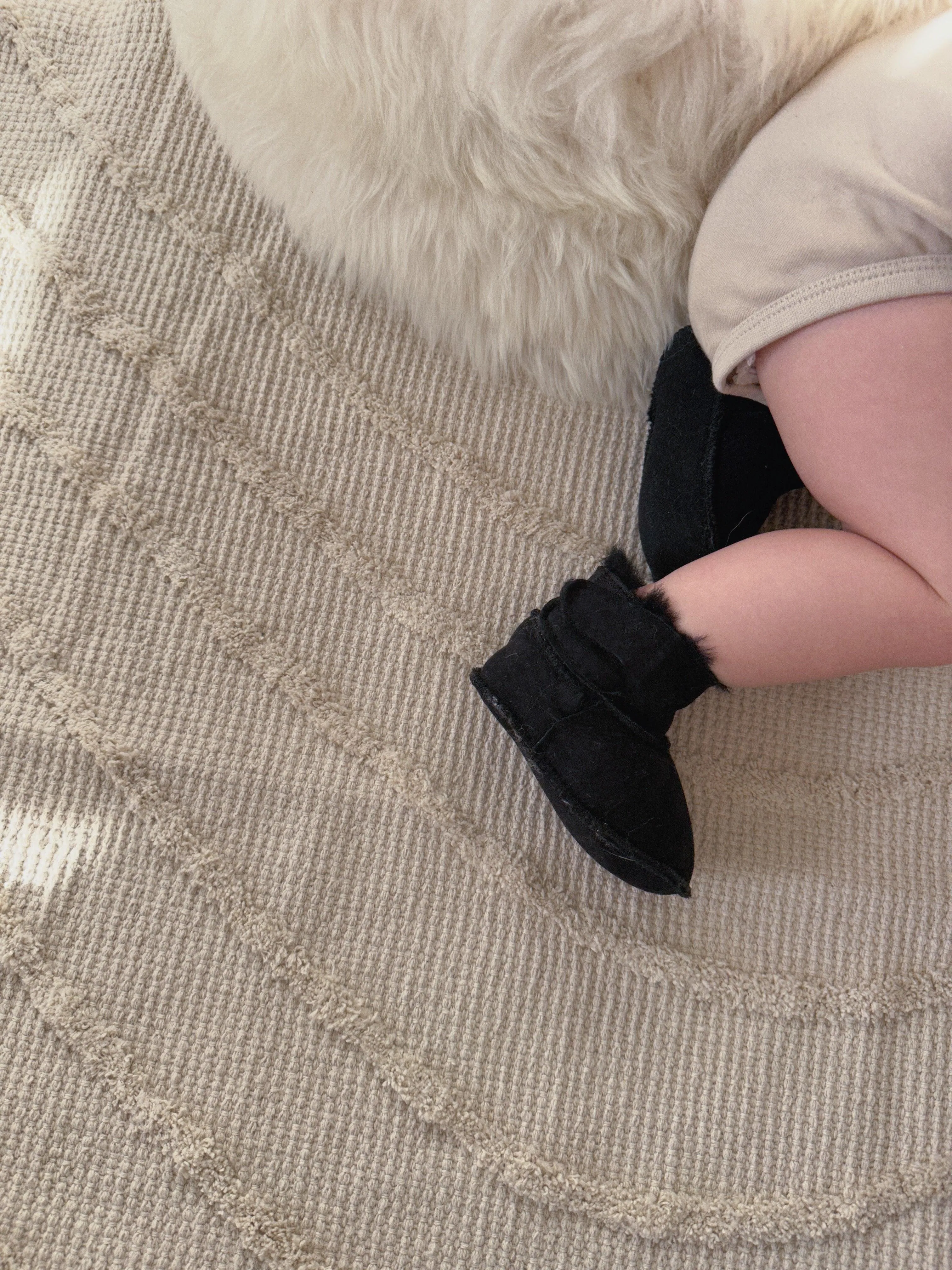 Black Baby Natural Sheepskin Boots