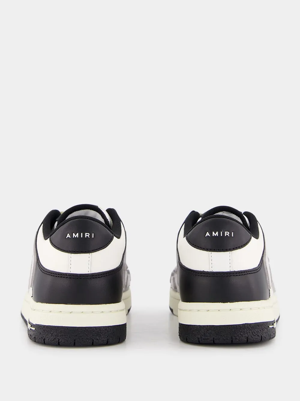 Black Leather Skel Low Sneakers