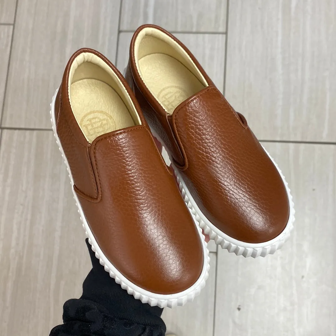 Blublonc Brown Slip On Sneaker