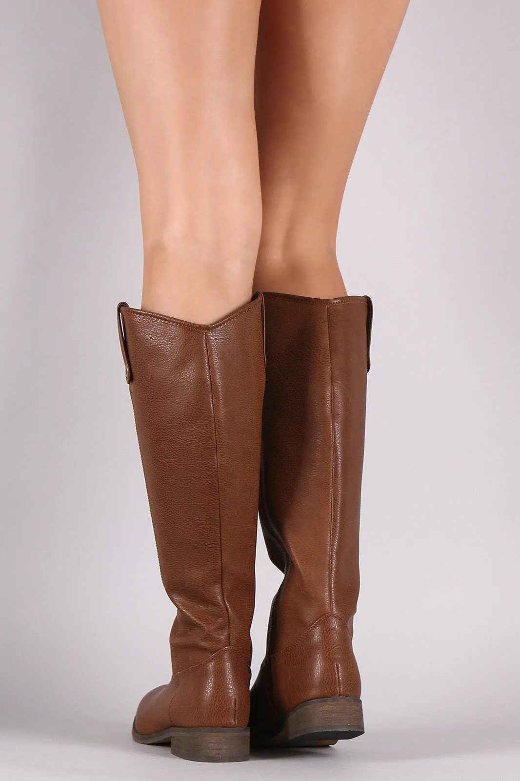 Breckelle Round Toe Riding Knee High Boot