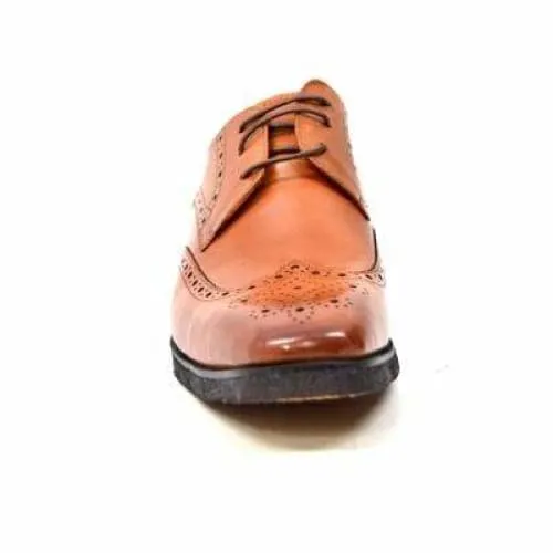 British Walkers Charles Men's Cognac Leather Wing Tips