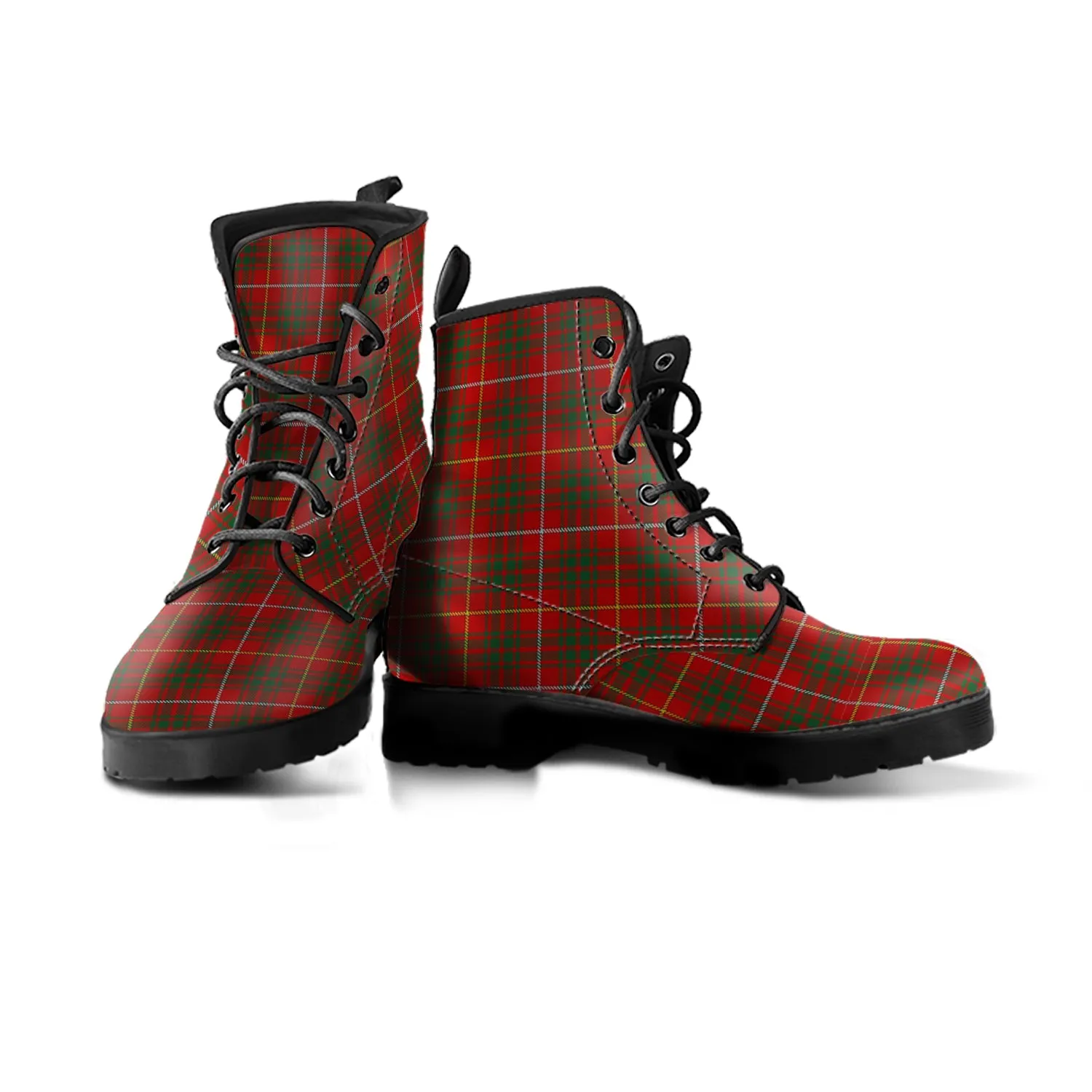 Bruce Tartan Leather Boots