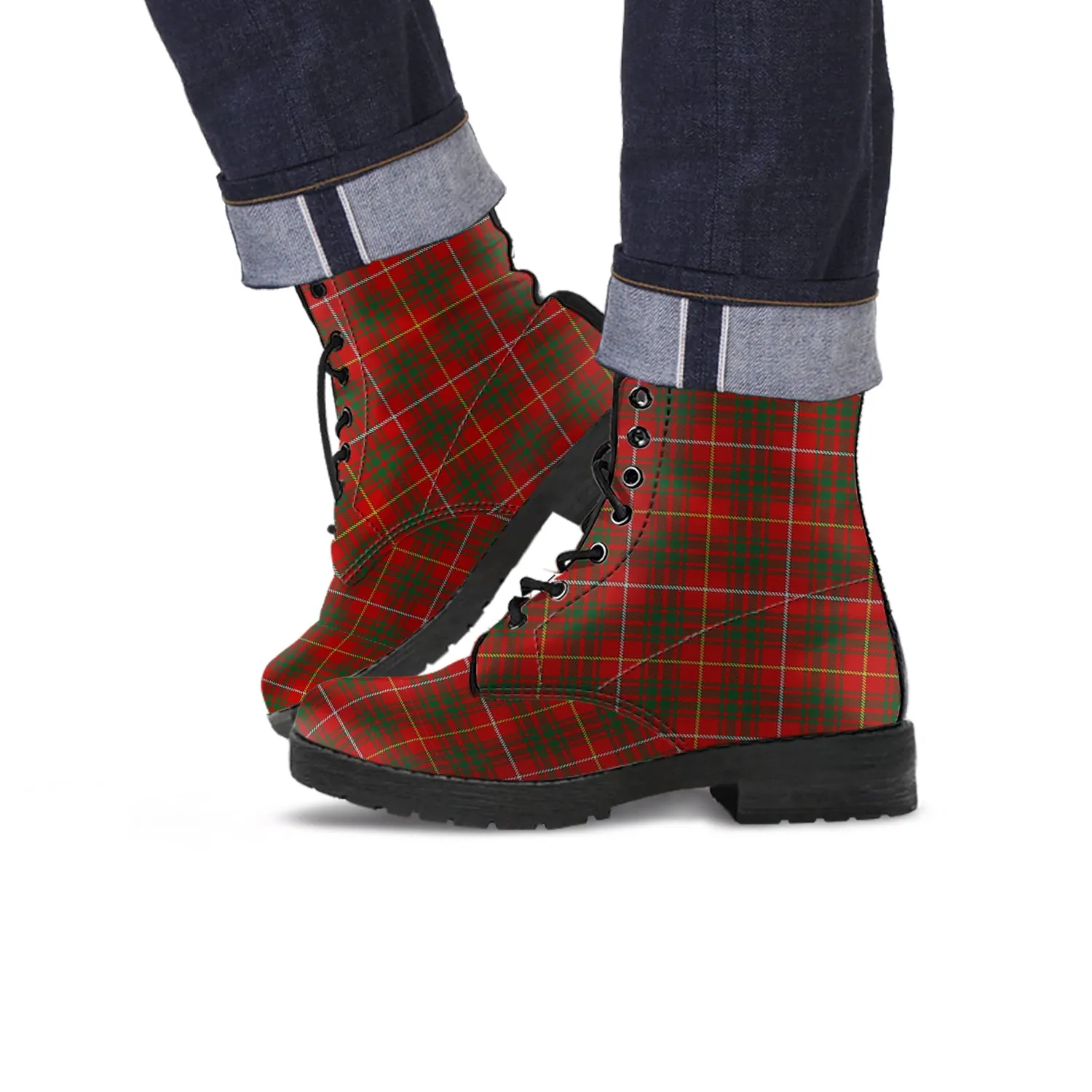 Bruce Tartan Leather Boots