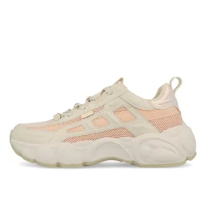 Buffalo Cld Run Boom Sneaker Low Damen Vegan Nappa Mesh Peach Beige