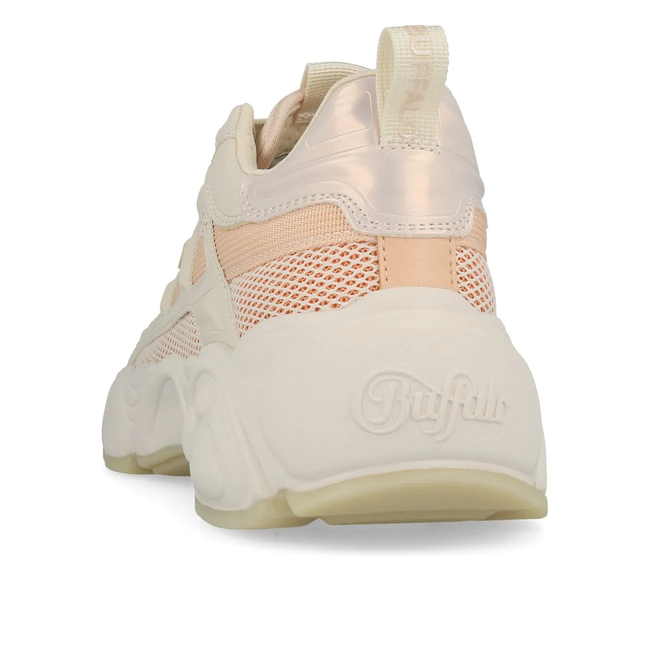 Buffalo Cld Run Boom Sneaker Low Damen Vegan Nappa Mesh Peach Beige