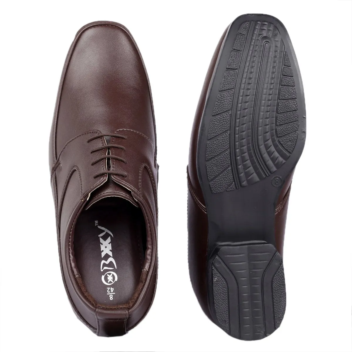 BXXY's 3 inch Hidden Height Increasing Lace-Up Formal Shoes for Men