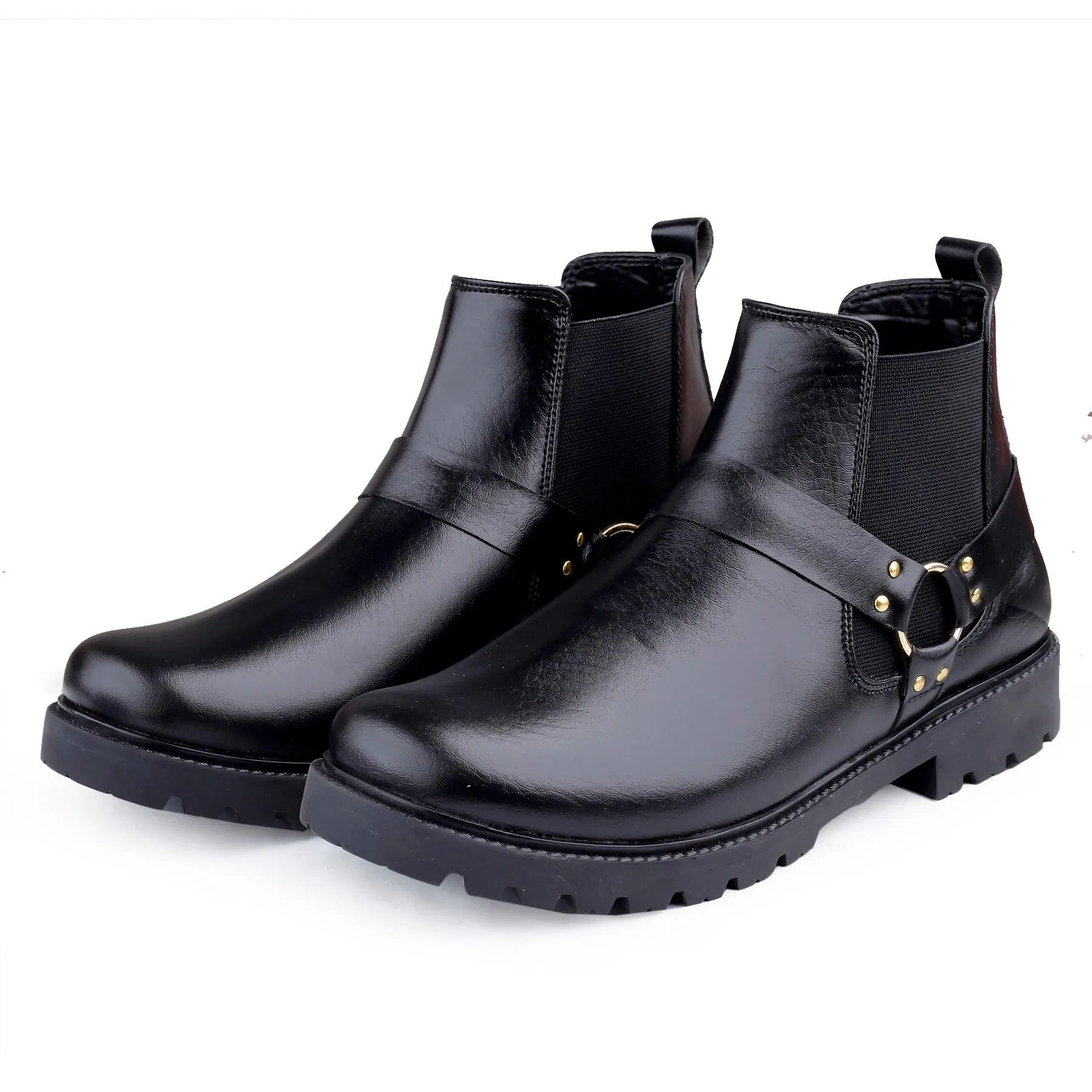 Bxxy's PU Leather Ultra Stylish Comfortable Slip-on Chelsea Boots for Men