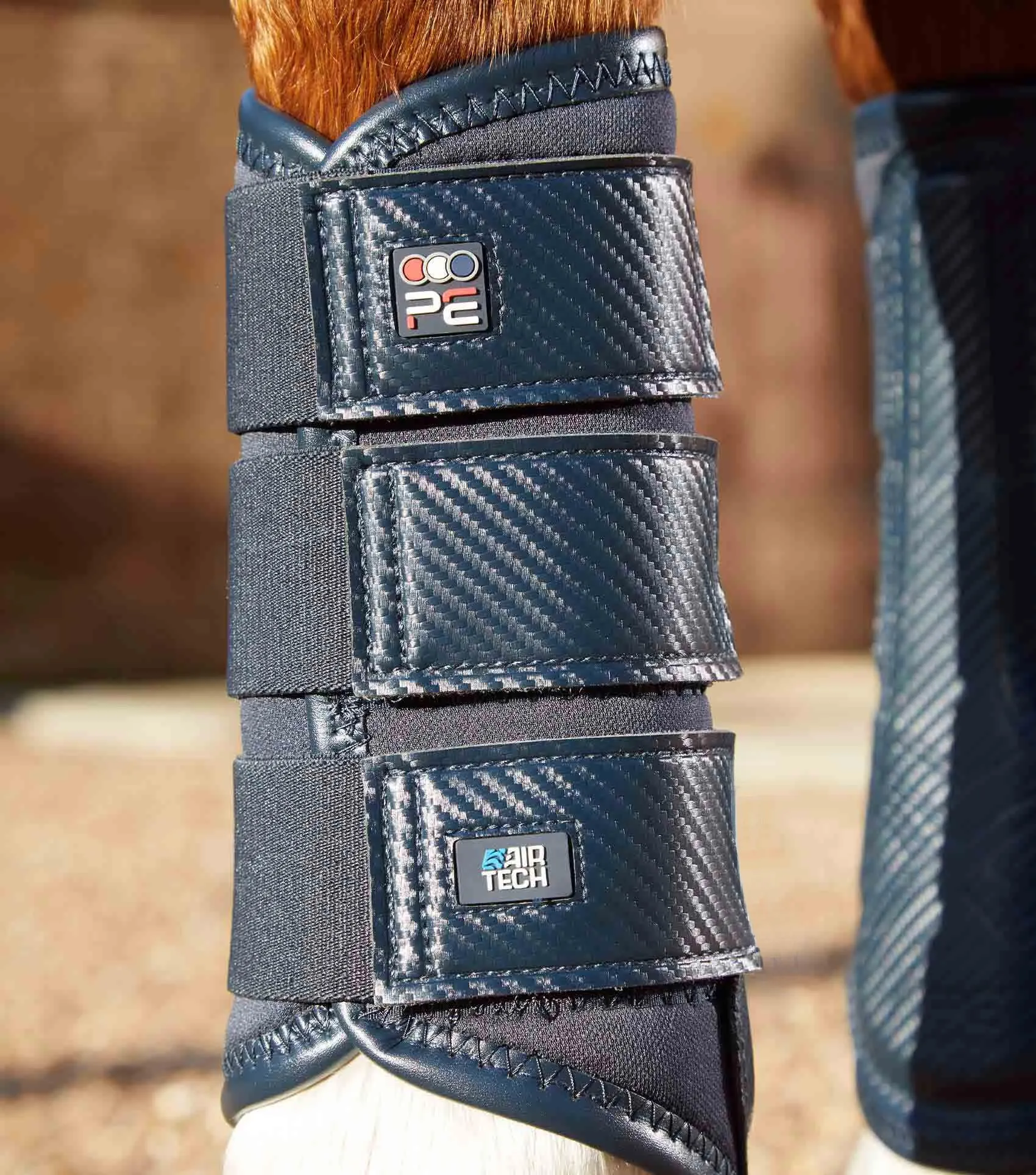 Carbon Air-Tech Single Locking Brushing Boots Navy