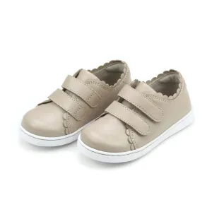 Caroline Scalloped Sneaker - Almond