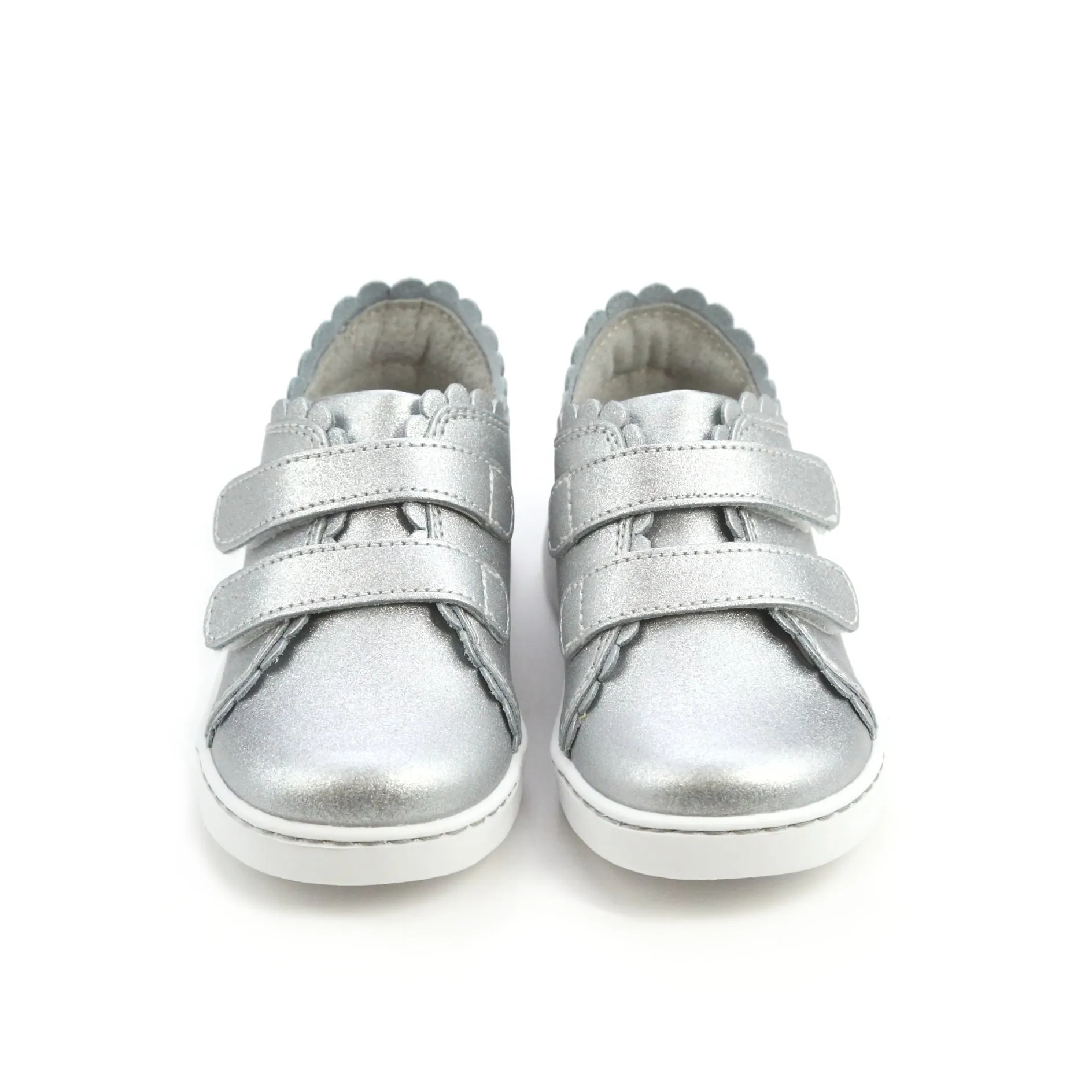 Caroline Scalloped Sneaker - Silver