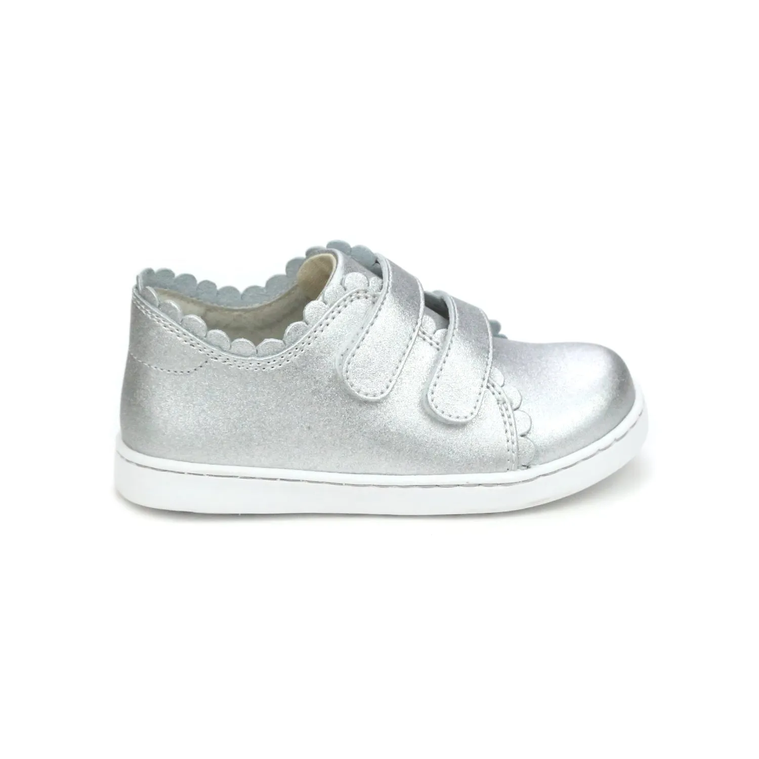 Caroline Scalloped Sneaker - Silver