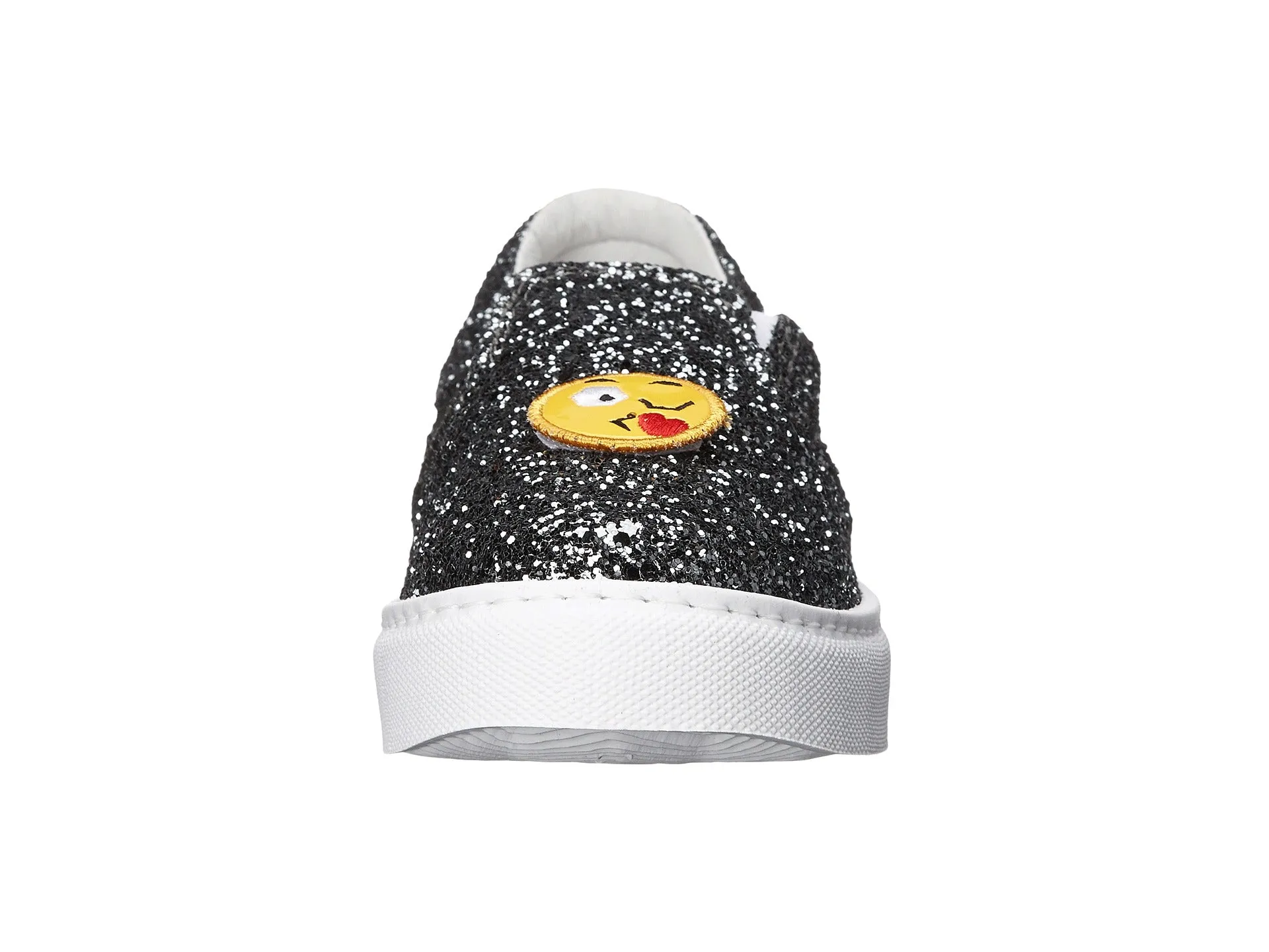 Chiara Ferragni Women's Gray Sparkle Emoji Slip-on Sneaker