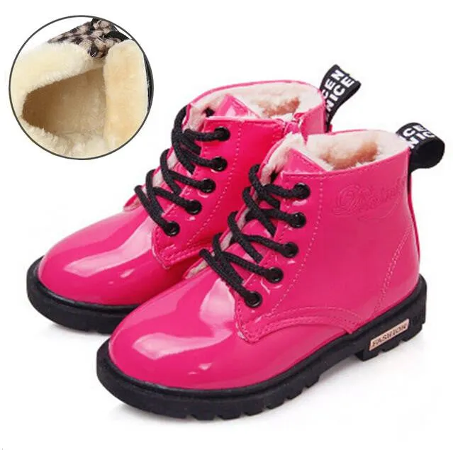 Children shoes girls winter snow boots shoes 2017 autumn spring children's boots boys Tong Mading boots waterproof kids shoes