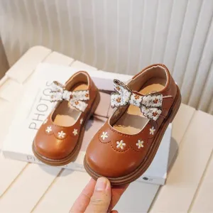 Children's Casual Shoes - Flat with Embroider Bowtie - TSS302