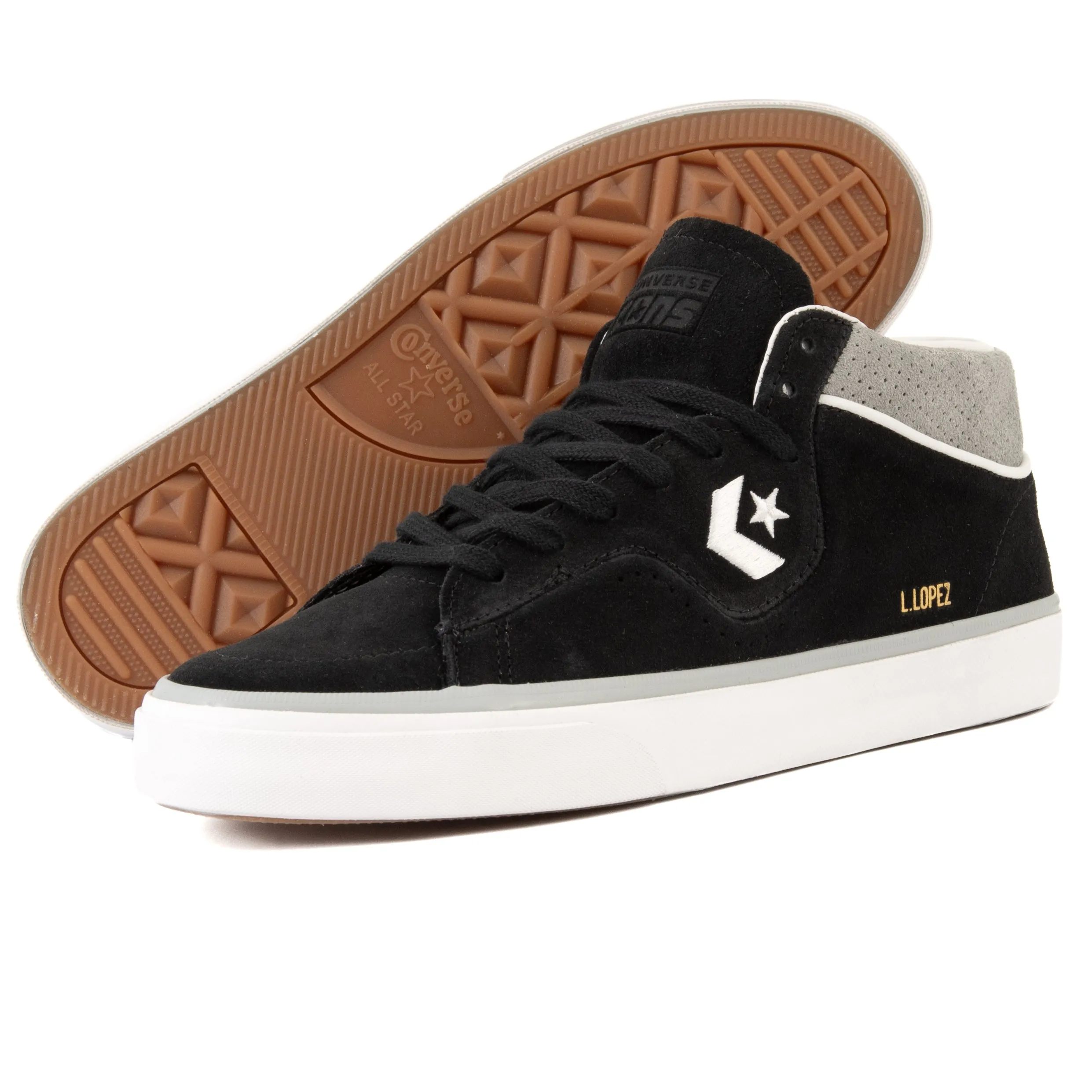 Cons - Louie Lopez Pro Mid (Black/Ash Stone/White)