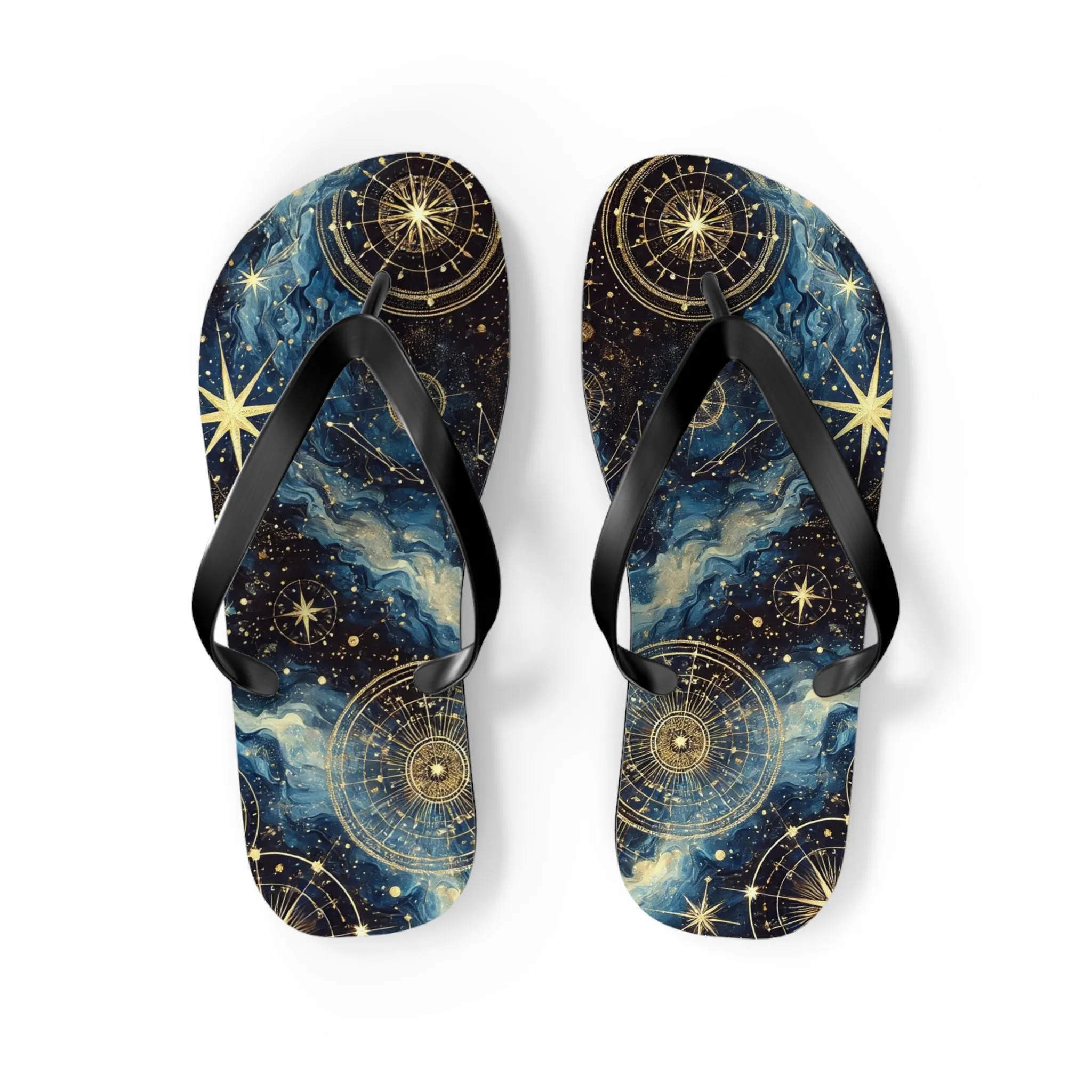 Constellation Dreams: Celestial Comfort Flip-Flops